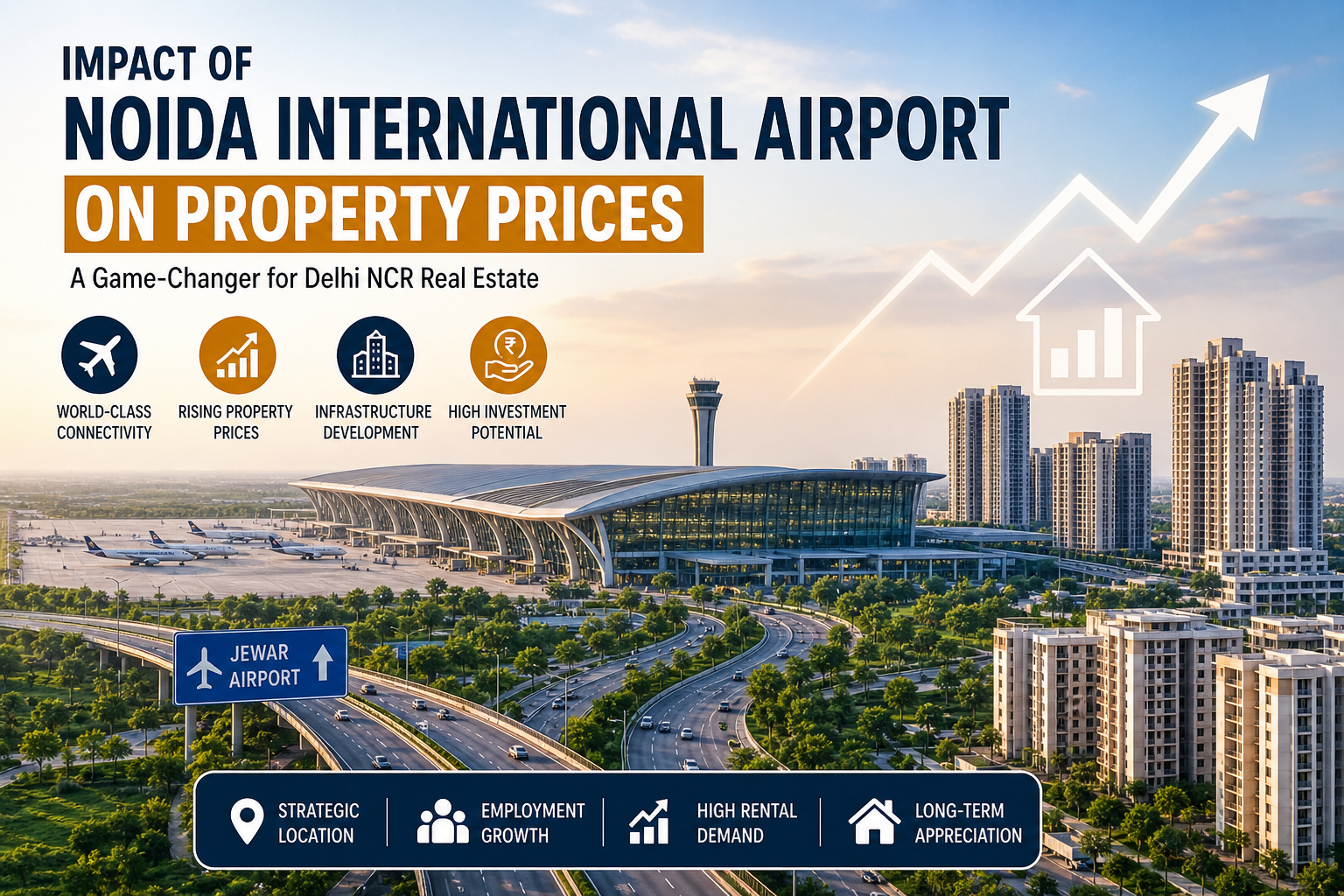 Noida International Airport impact on property prices along Yamuna Expressway and Greater Noida real estate growth
